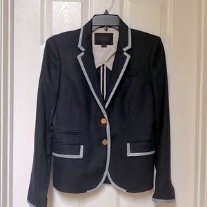 J. CREW DENIM COLORED LINEN BLAZER